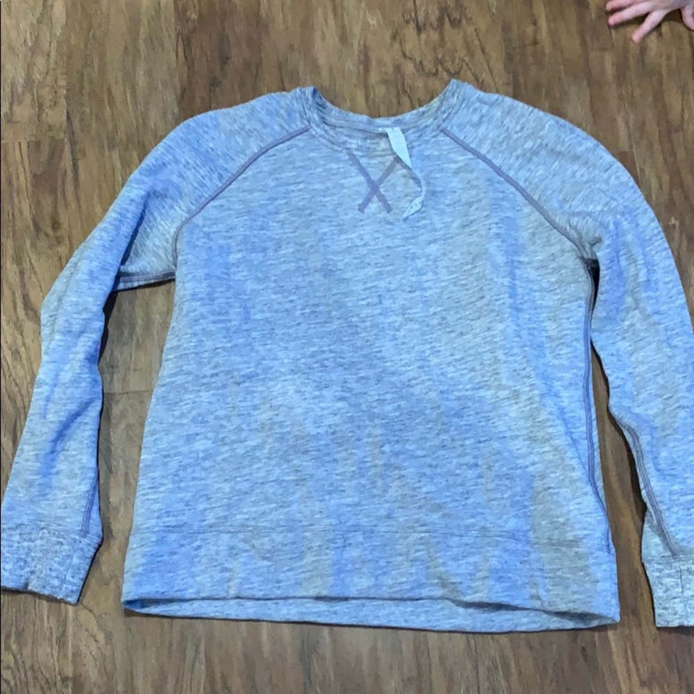 Euc lululemon blue/grey pullover sweatshirt size 4
